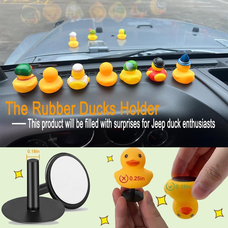 EJDRFN 40PCS Duck Plug for Jeep Dash,Duck Holder,Flock Locker Rubber Ducks Mount for Jeep,Plastic Duck Holderis The Present for Duck Enthusiast,Car Plastic Duck Plug,Black（Not Include Rubber Ducks - Image 3